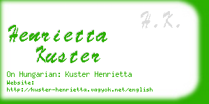 henrietta kuster business card